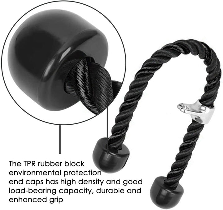 LAPONO Nylon Trizepsseil, Kraftstation Trizeps Seil Pull Down Gedrehtes Seil Trizepstau zum Herunter