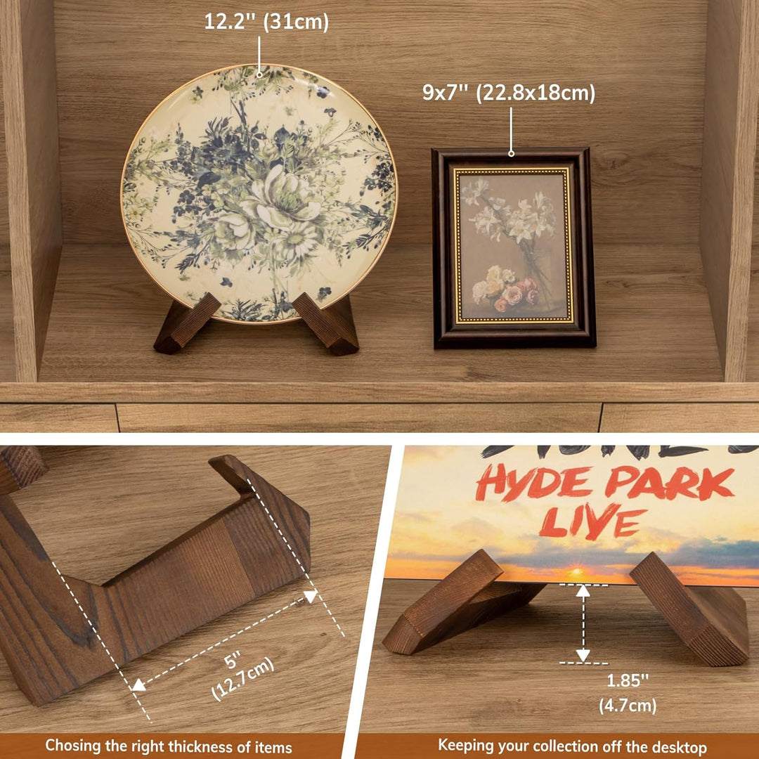 Schalenständer zur Präsentation, 3er Pack 6,5-Zoll-Schalenhalter, Holz-Aufsteller, Ständer für gross
