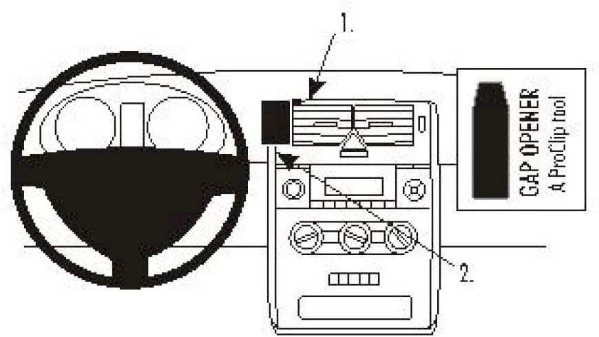 Brodit 853505 ProClip Halterung Single, Single