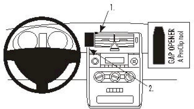 Brodit 853505 ProClip Halterung Single, Single