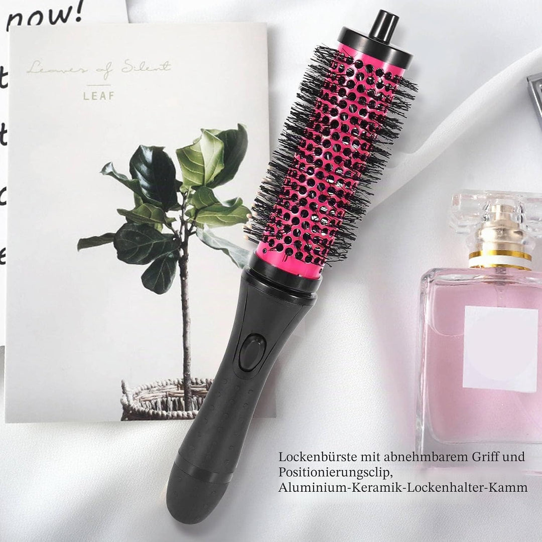 6 Teile/Satz 3 Grössen Abnehmbarer Locken Wickler Pinsel mit Positionierungs Klammern Aluminium Kera