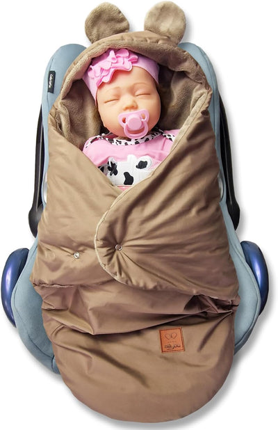 millybo Fusssack Baby Einschlagdecke für Winter geeignet für Kinderwagen Babyschale Babybett Autosit