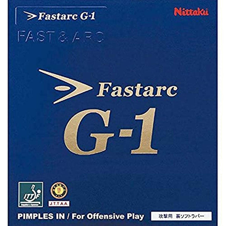 NITTAKU Fastarc G-1 Tischtennisgummi Schwarz Thick(1.8), Schwarz Thick(1.8)