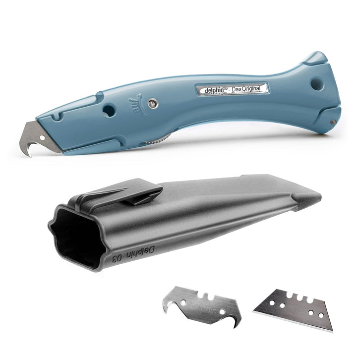 Delphin®-03 Farb Edition inkl. Klingen und Kunststoffköcher, Teppichmesser