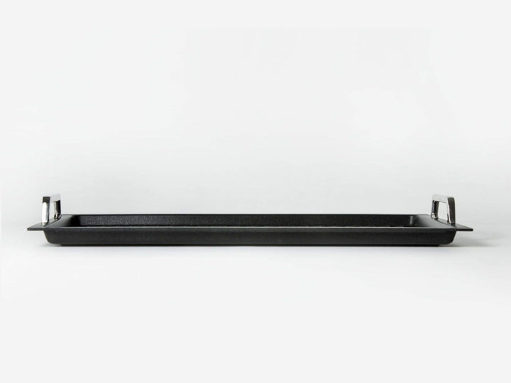 AMT Gastroguss Klaus grillt Gastronorm - Grillplatte GN 1/1 by, 53 x 33 cm, 2 cm tief, mit Edelstahl