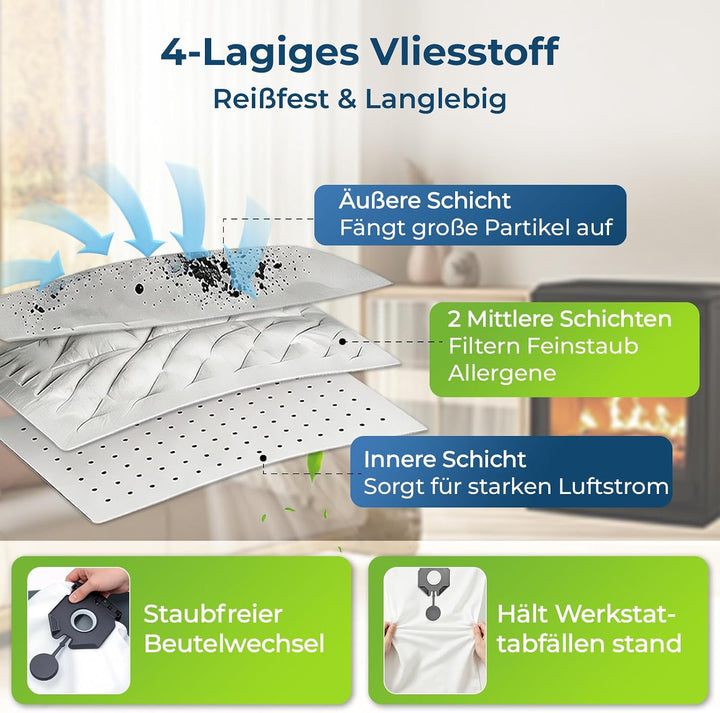 10 Staubsaugerbeutel Kompatibel mit Kärcher NT 30/1,NT 40/1 Staubsauger Nt30/1,nt40/1, Nt30/1,nt40/1