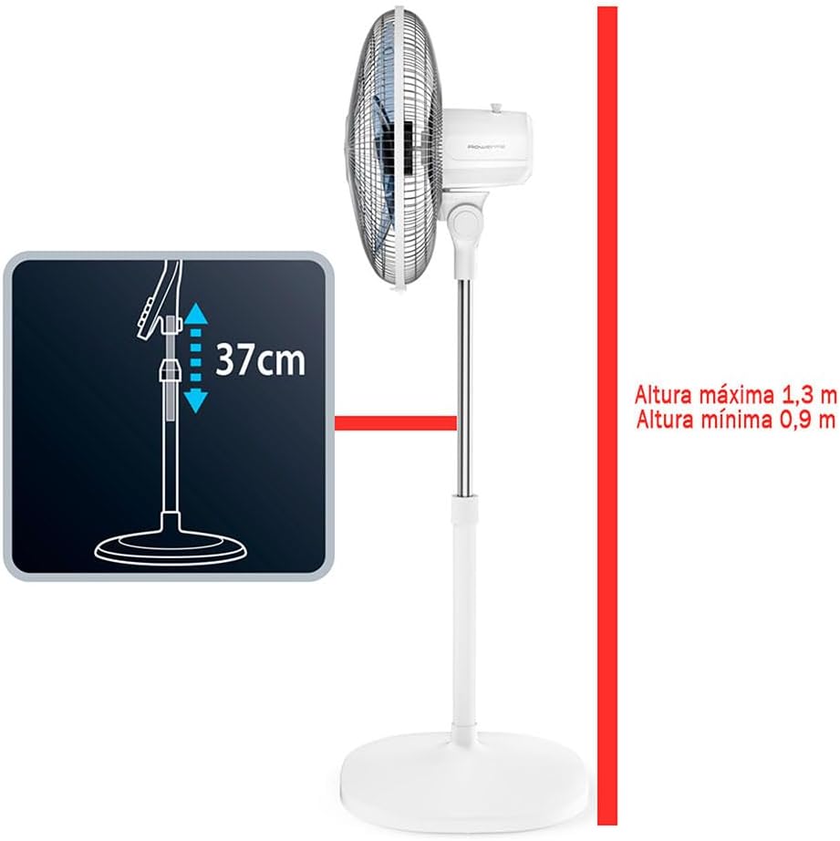 Rowenta VU4410 Essential+ Standventilator | 3 Geschwindigkeitsstufen | verstellbarer Neigungswinkel