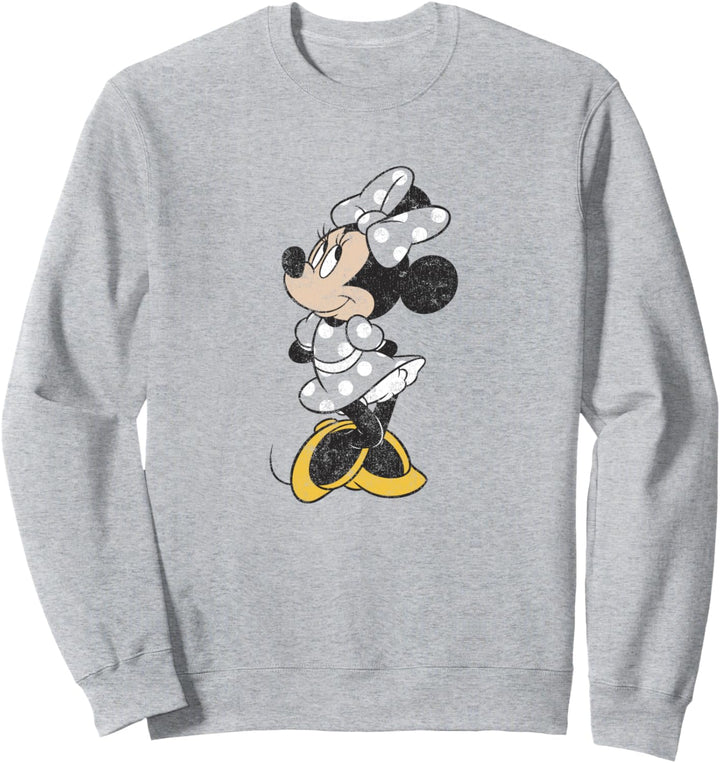 Disney Minnie Mouse Standing Outfit Color Fill Distressed Sweatshirt