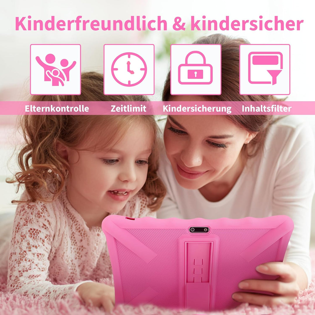 Veidoo Kinder-Tablet – 25,7 cm (10,1 Zoll) IPS-Augenpflege-Bildschirm, 7 GB (3 + 4) RAM, 64 GB ROM 5