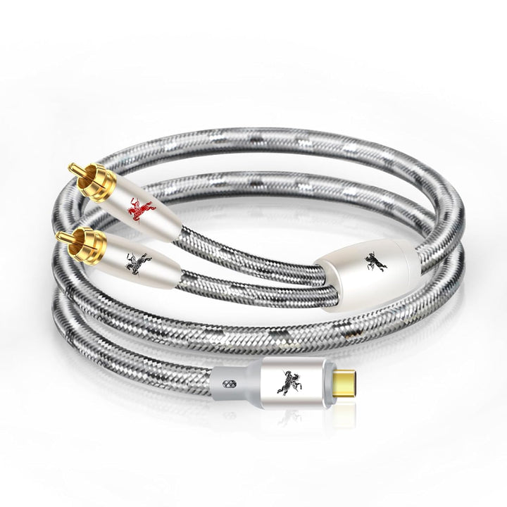 Impeto High End USB C auf Cinch Audio Kabel Type C auf 2 RCA Stereo Adapter kabel mit iPhone 15 -Ser