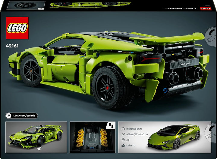 Lego 42161 Technic Lamborghini Huracán Tecnica Spielzeugauto-Modellbausatz, Rennwagen-Bauset für Kin