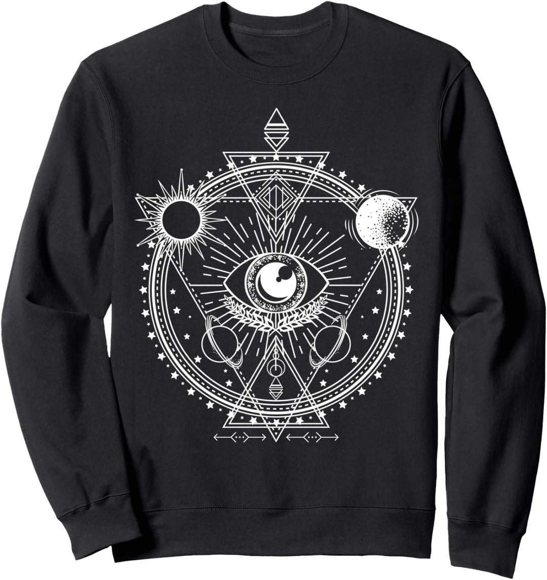 All Seeing Eye Mystic Blackcraft Okkulte Dark Magic Geschenk Sweatshirt
