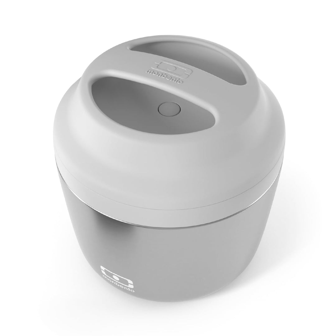monbento - Thermobehälter für Essen MB Element Silver - Auslaufsicher und Lebensmittelbehälter Hält