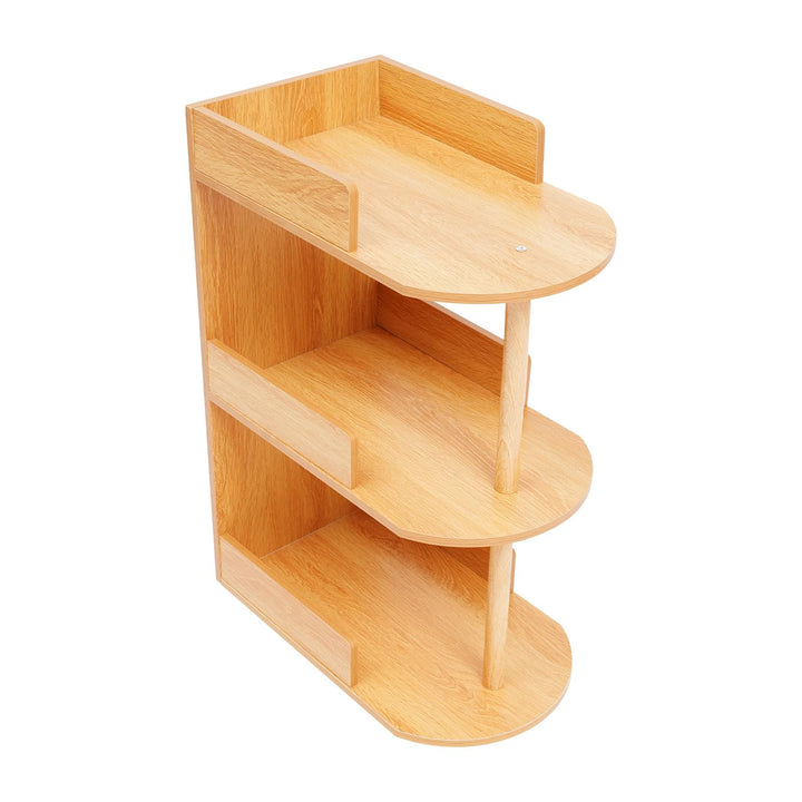 Standregal, 3-stufig, 48x30x72 cm, Holzoptik, freistehend, für Wohnzimmer