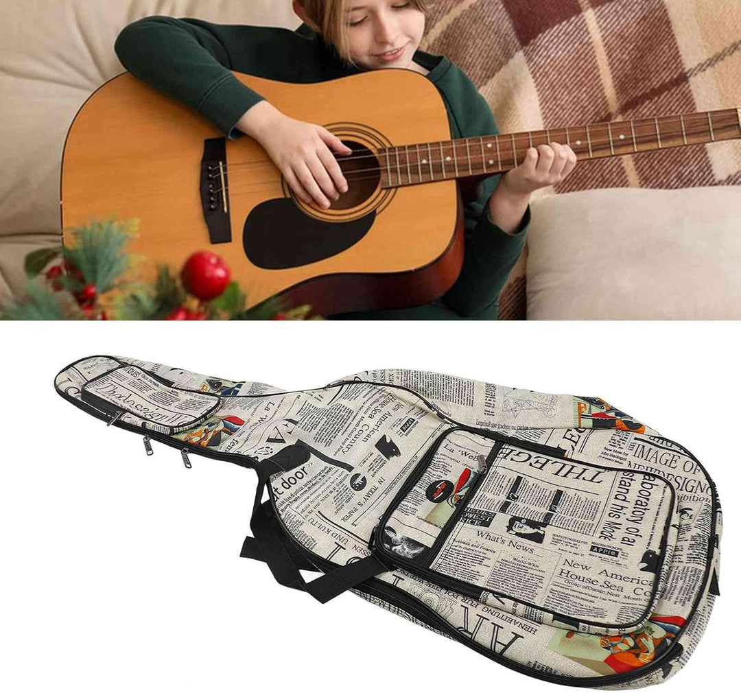 600D Wasserresist Oxford -Stoffgitarrenbeutel, Akustikgitarrentransporthülle mit verstellbaren Schul