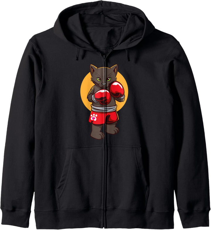 Box katze macht Kampfsport lustiges Geschenk Kapuzenjacke