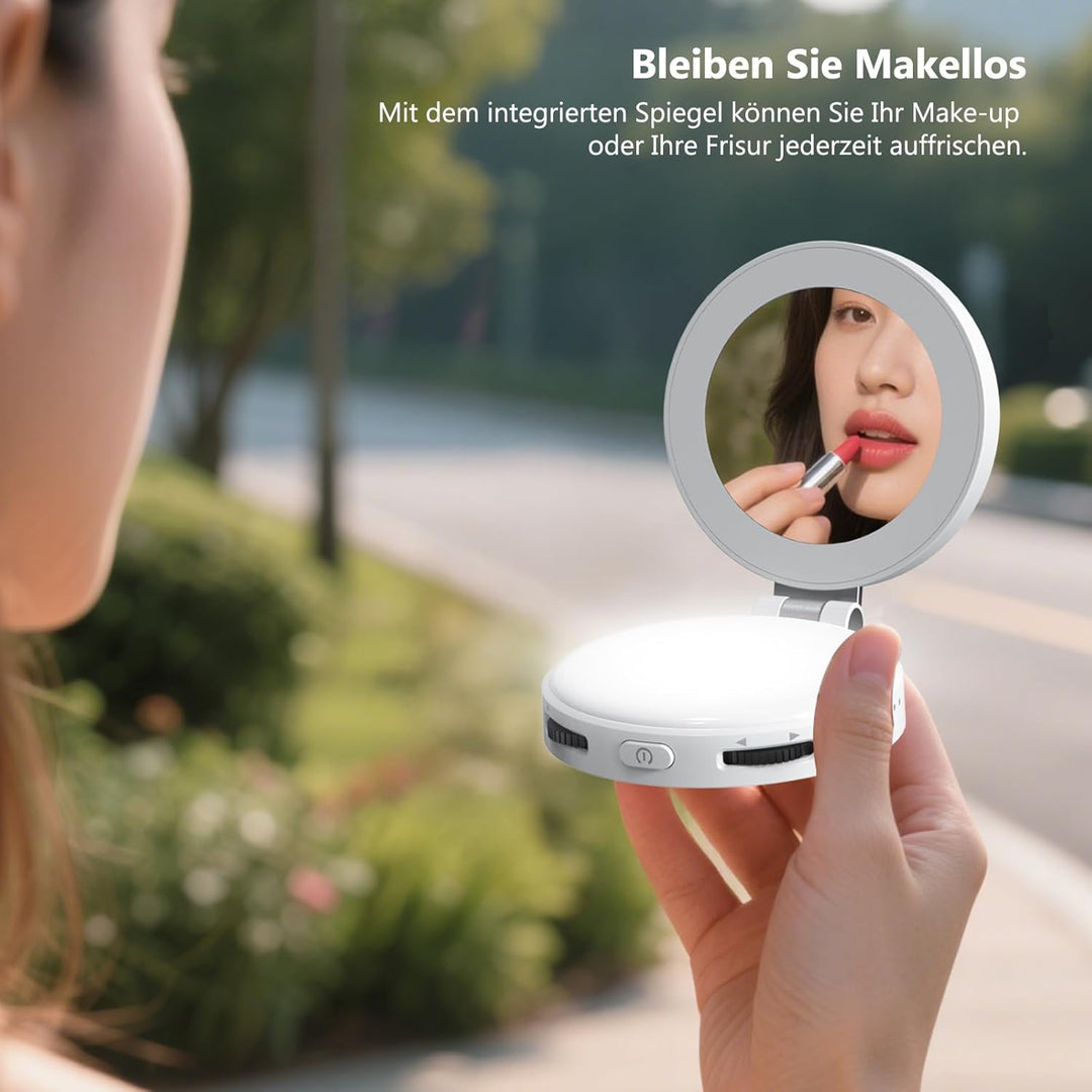 VRIG FD-04 Magnetische Selfie Licht mit Spiegel, Magnetische Handy Licht Kompatibel mit Mag Safe, 3