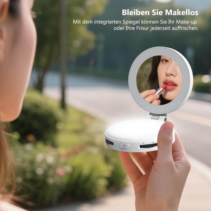 VRIG FD-04 Magnetische Selfie Licht mit Spiegel, Magnetische Handy Licht Kompatibel mit Mag Safe, 3