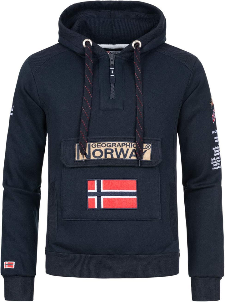 Geographical Norway Herren Gymclass Kapuzenpullover, S Marine