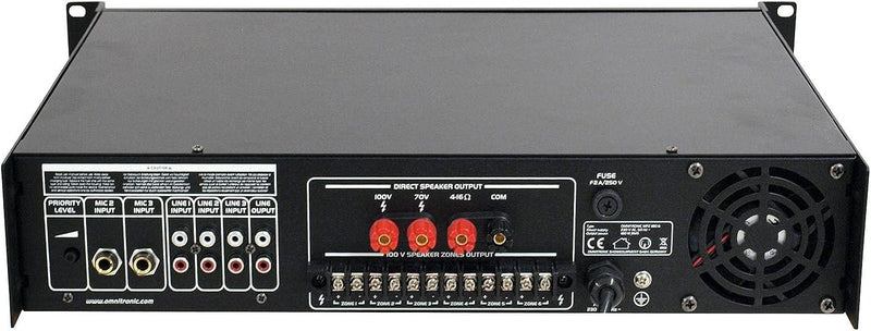 OMNITRONIC MPZ-180.6 ELA-Mischverstärker | 6-Zonen-ELA-Mono-Mischverstärker, 180 W, Zonen schaltbar