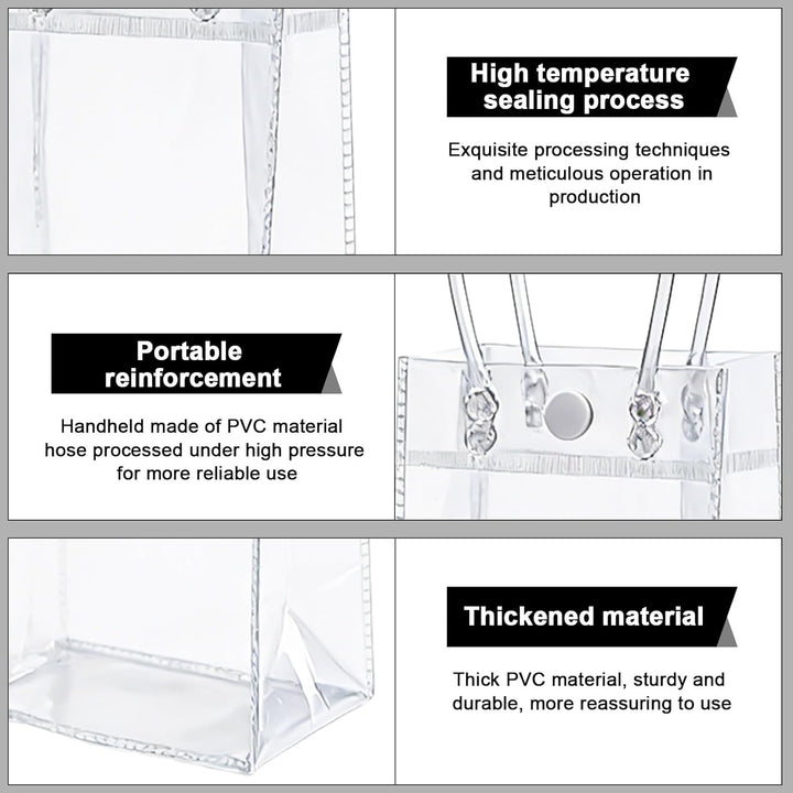 18 Stück Flaschenkühler Ice Bag: 10*25*10cm Transparent Sektkühler, PVC Eisbeutel Flaschenkühler, ,