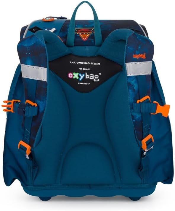 Schulranzen 8 TLG Ergonomische Schulrucksack Set Sportbeutel Federmappe Kunstponcho Trinkflasche Sna