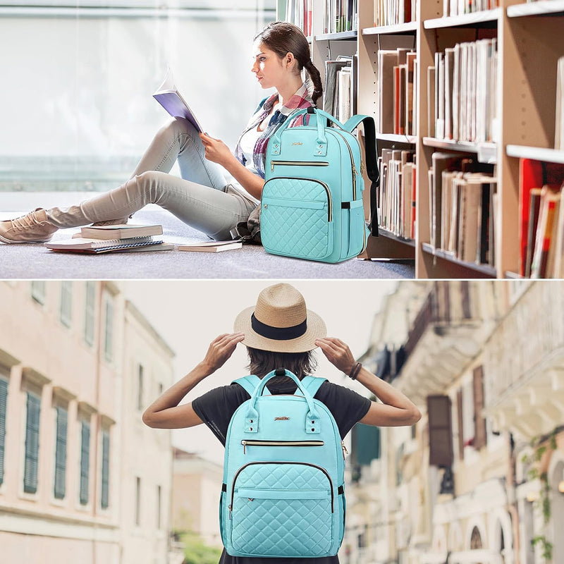 YAMTION Laptop Rucksack Damen,17.3 Zoll Schulrucksack Frauen Schultasche Mädchen Teenager Tagesrucks