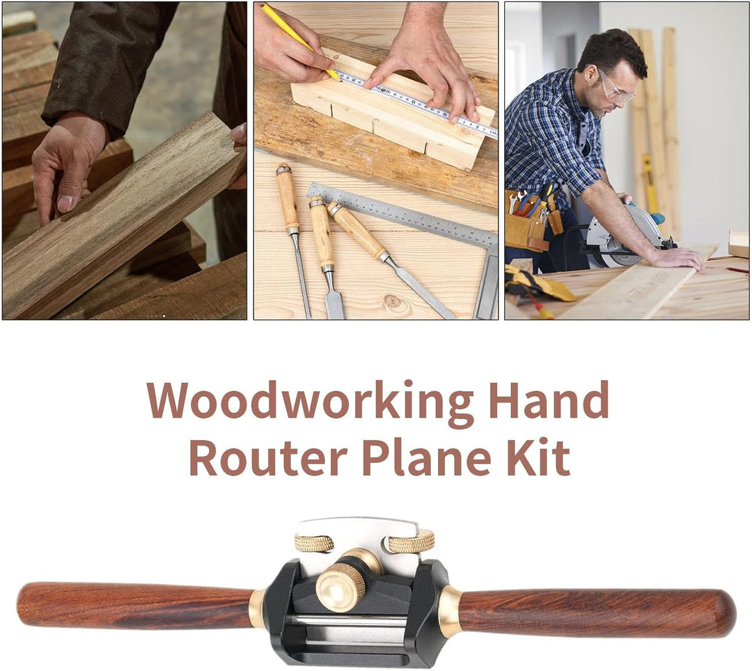 Schweifhobel, Handhobel Für Holz 253x46x35 Mm, Doppelschrauben-Einstellung Für Präzises Hobeln Aus A