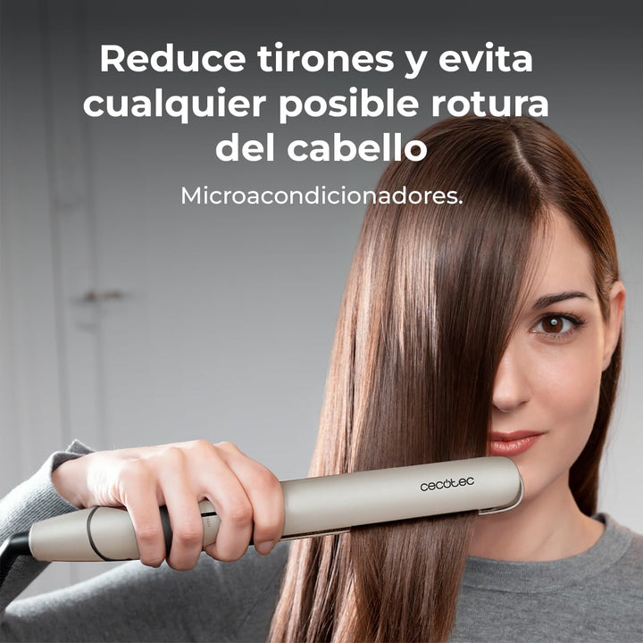 Cecotec Glätteisen für schmales Haar, Lisse 880 HidraProtect, 48 W, Turmalin, Keratin-Beschichtung u