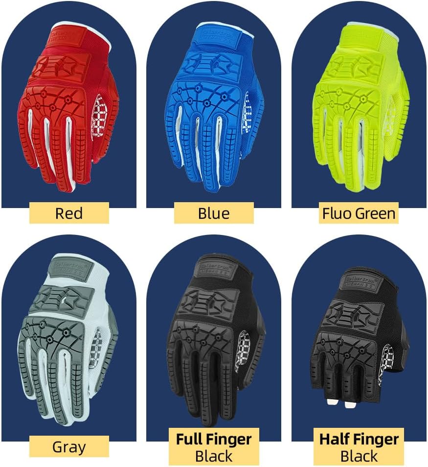 Seibertron Lineman 2.0 Padded Palm Football Receiver Gloves, Flexible TPR Impact Protection Back of