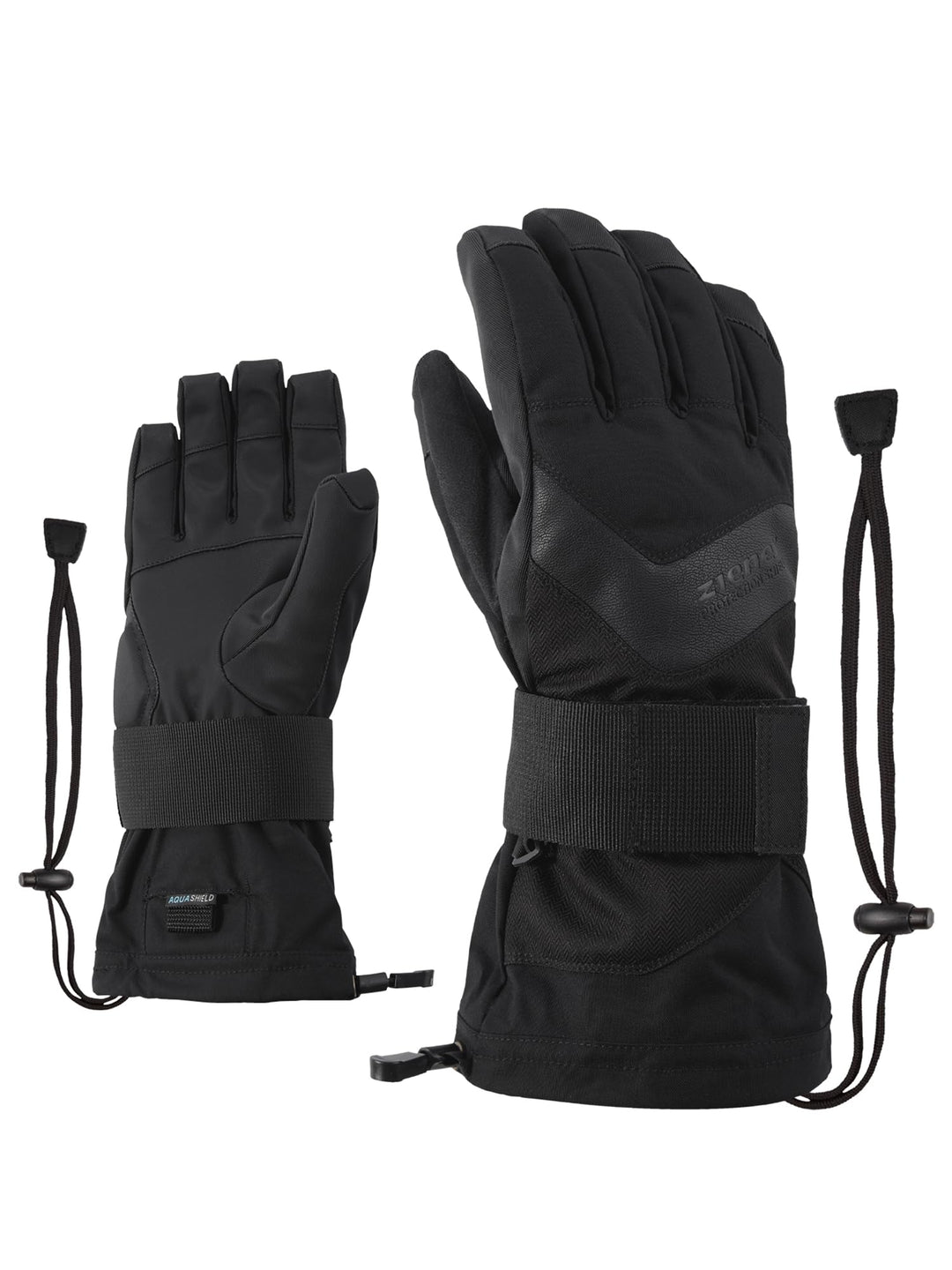 Ziener Milan As Snowboard-Handschuhe/Wintersport | Wasserdicht, Atmungsaktiv 7 black hb, 7 black hb