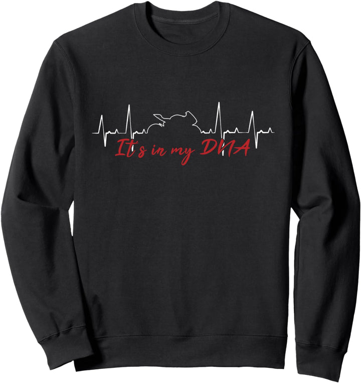 Motorrad Rennsport Superbike Motorradfahrer Herzschlag Sweatshirt