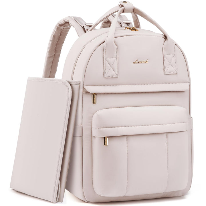 LOVEVOOK Wickelrucksack Baby Wickeltasche Rucksack mit Wickelauflage Lässig Diaper Bag mit Kinderwag