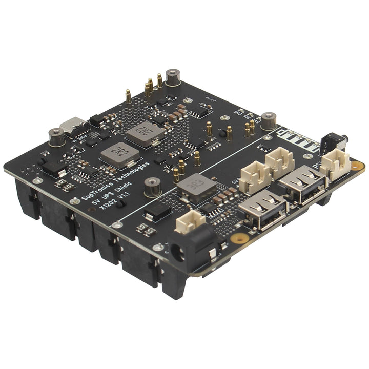 Geekworm Raspberry Pi 5 UPS (X1202), 4-Cell 18650 UPS (Max 5.1V 5A Output) with Wide 6-18V Input | A