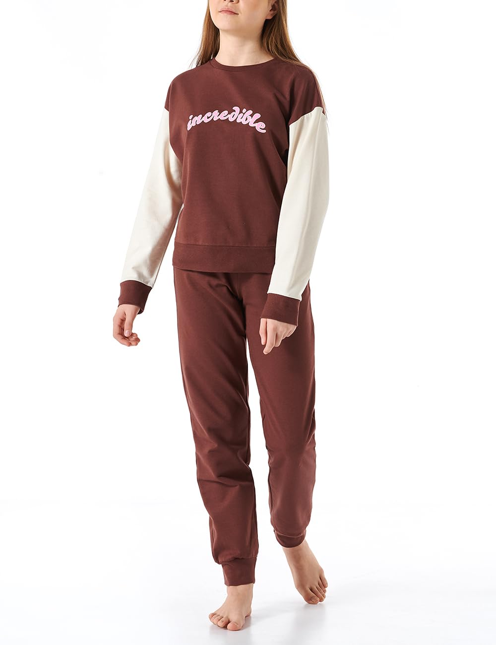 Schiesser Mädchen Pyjamaset 140 Braun_179970, 140 Braun_179970
