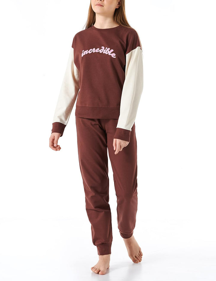 Schiesser Mädchen Pyjamaset 140 Braun_179970, 140 Braun_179970