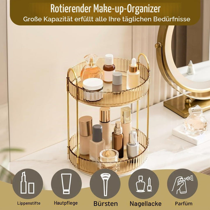 Make Up Organizer Drehbar,Schminktisch Organizer Rund,badezimmer organizer,Parfüm Regal,Beauty Organ