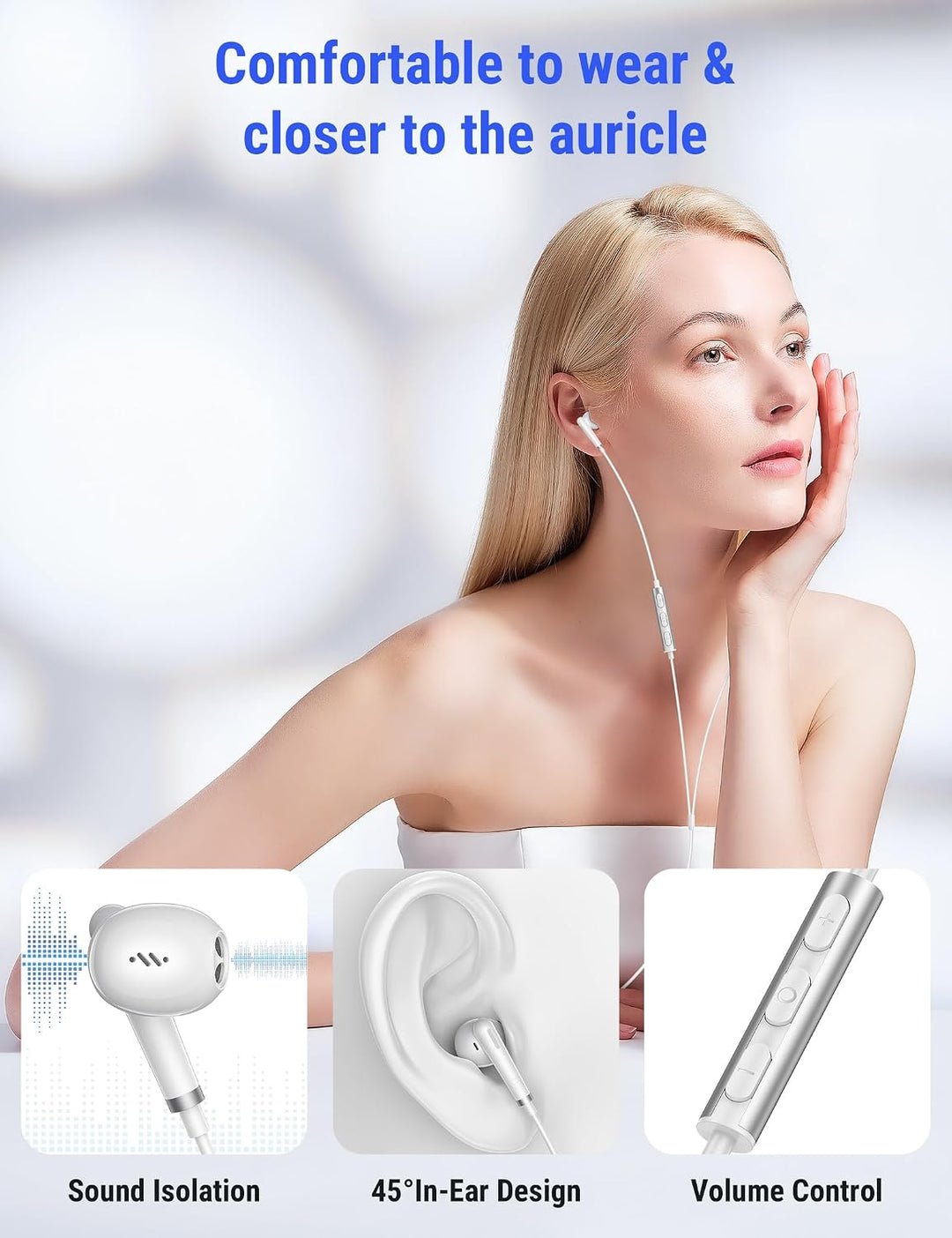 iMangoo USB C Kopfhörer für iPhone 17 16 15 Pro Max Galaxy S26 Ultra A17 | USB C Headset mit Mikrofo