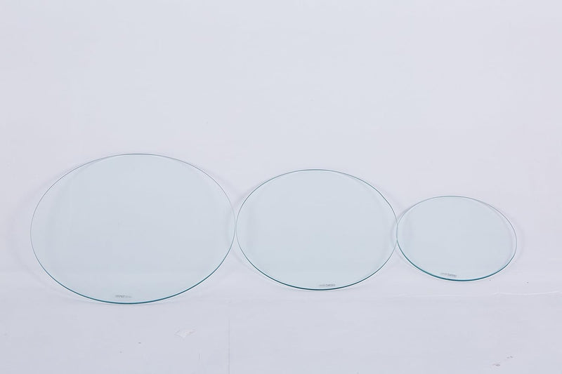 Euro Tische Glasplatte und Tischplatte in 30cm Rund Gestalt, Glasboden mit 6mm ESG Sicherheitsglas,