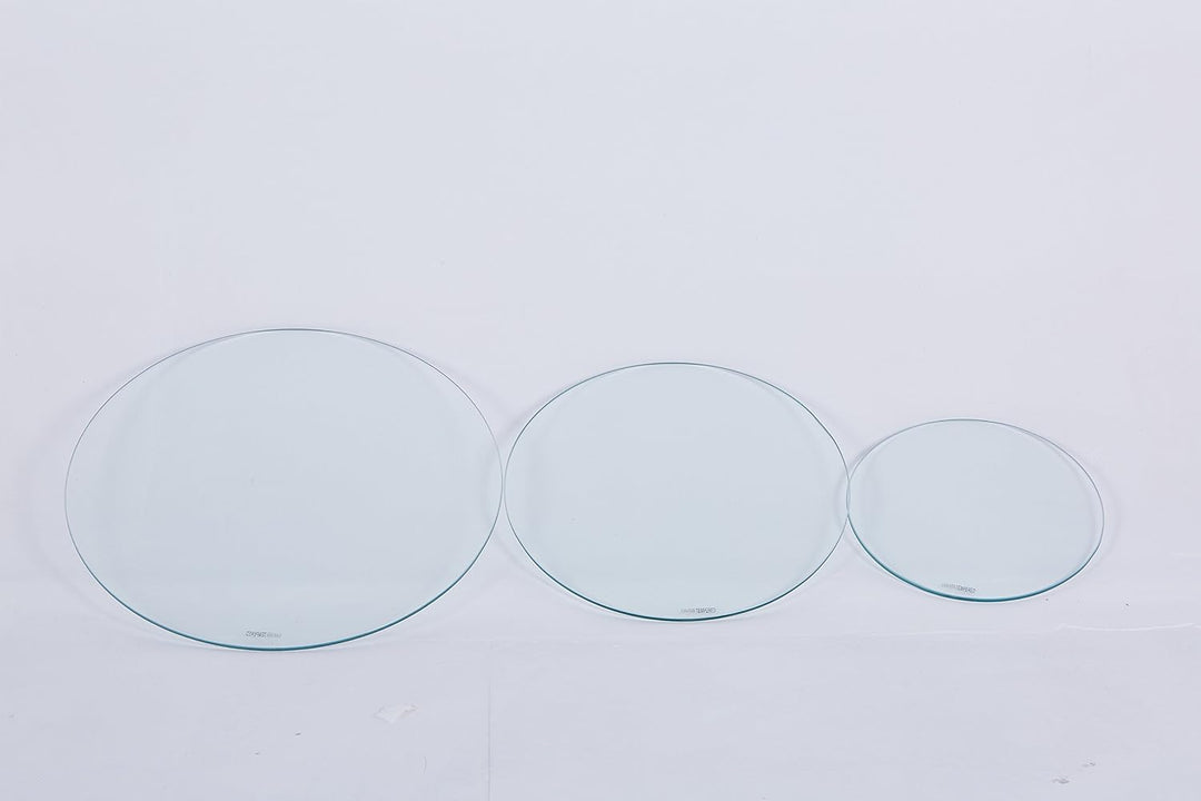 Euro Tische Glasplatte für Kaminofen und Tischplatte in Ø40cm Schutzplatte mit 6mm ESG Sicherheitsgl