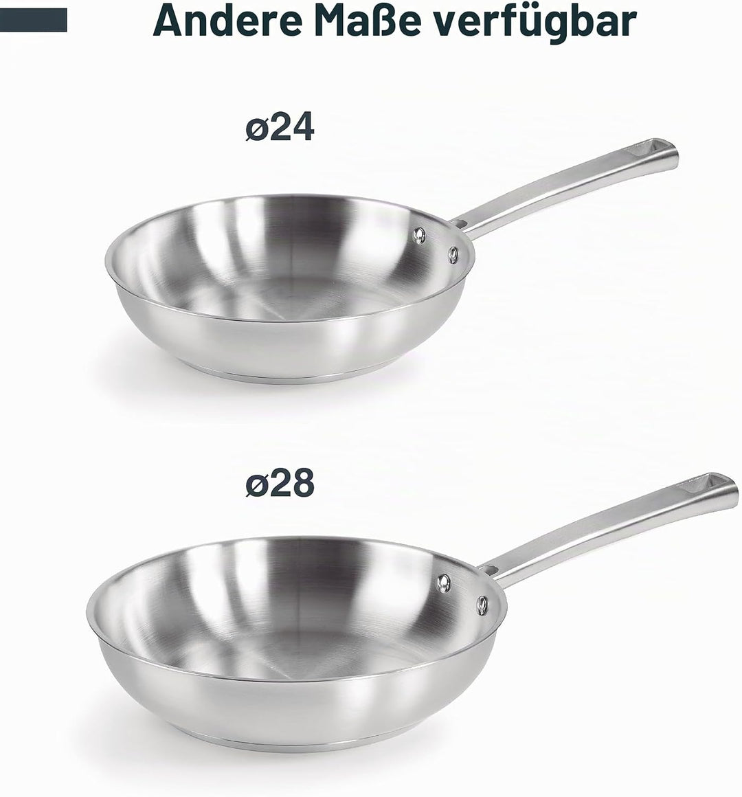 LACOR 45420 Bratpfanne Ø Foodie-Pfanne, ohne Antihaftbeschichtung, kompatibel mit allen Herdarten, u