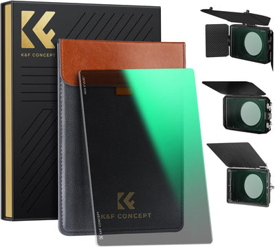 K&F Concept 4 x 5,65" ND4 Filter(2 Blendenstufen),Dicke 4mm Rechteckfilter quadratischer Graufilter