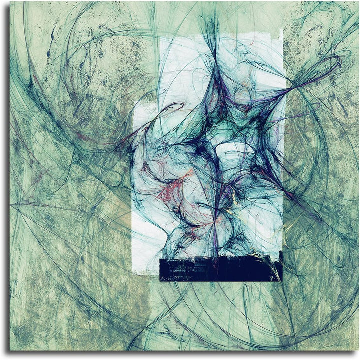 Paul Sinus Art Sinne Netz Netzwerk Abstrakte Kunst auf Leinwand Abstrakt163- dekorativer Einteiler W