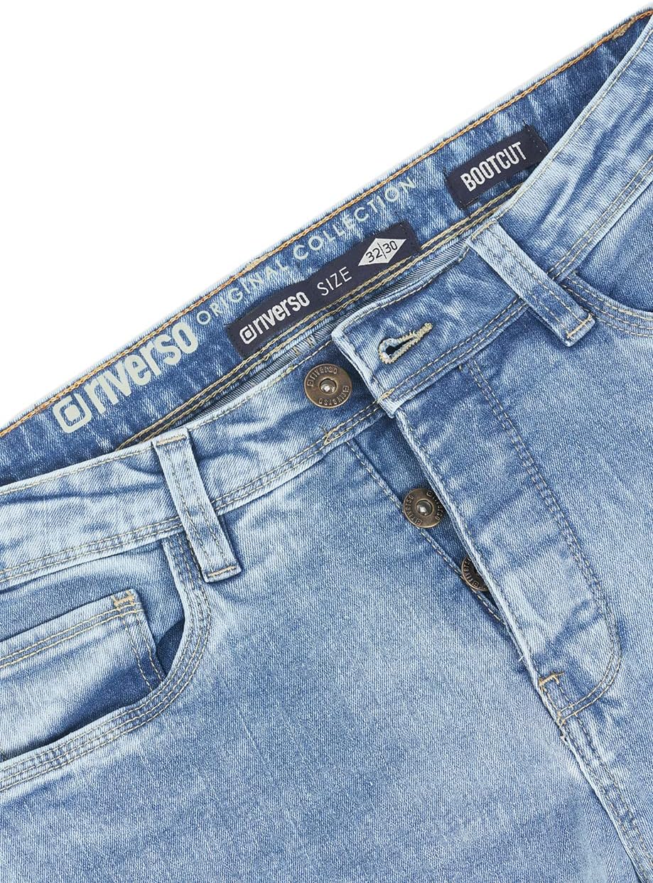 riverso Jeans Herren Stretch Bootcut RIVFalko Jeanshose Hose Denim Schwarz Blau Grau 29 30 31 32 33