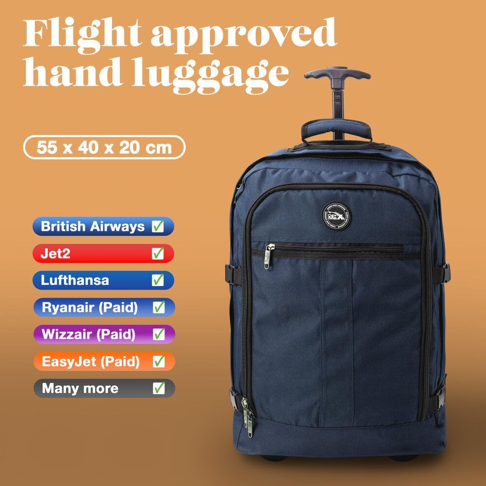 Cabin Max Metz 55x40x20 Reiserucksack Handgepäck Flugzeug Carry-On Rucksack (Handgepäck 55x40x20cm 4