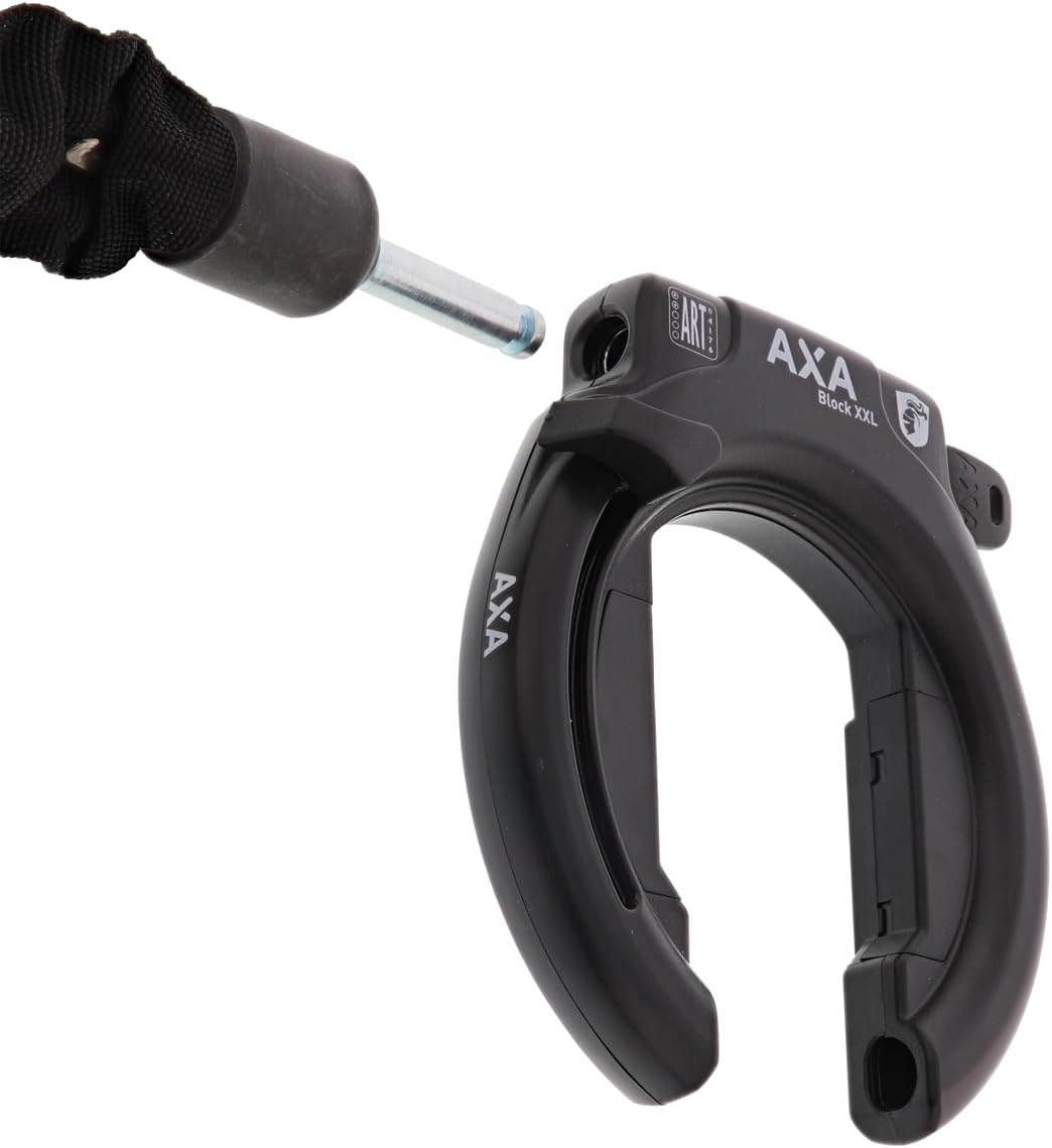 AXA Set Block XXL Retractable + ULC 130 + Transporttasche – Rahmenschloss Set mit Einsteckkette und