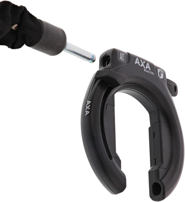 AXA Set Block XXL Retractable + ULC 130 + Transporttasche – Rahmenschloss Set mit Einsteckkette und