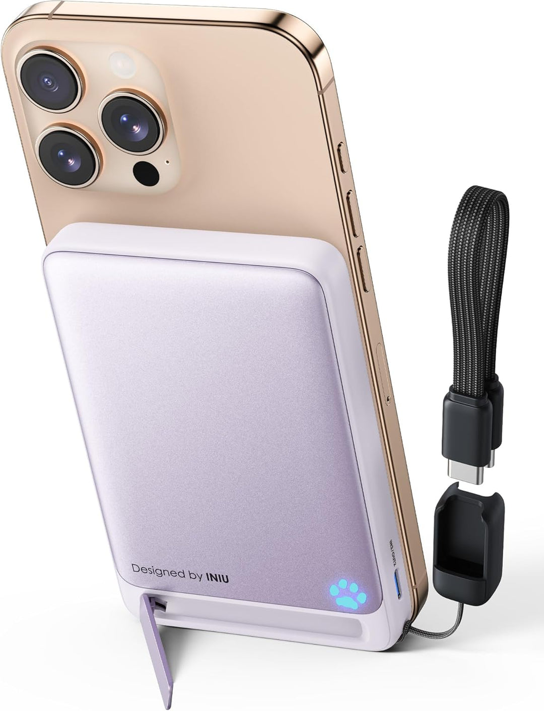 INIU Powerbank für Magsafe, Schlanksten 10000mAh 45W Magnetische Power Bank, Qi2-zertifiziert Ultras