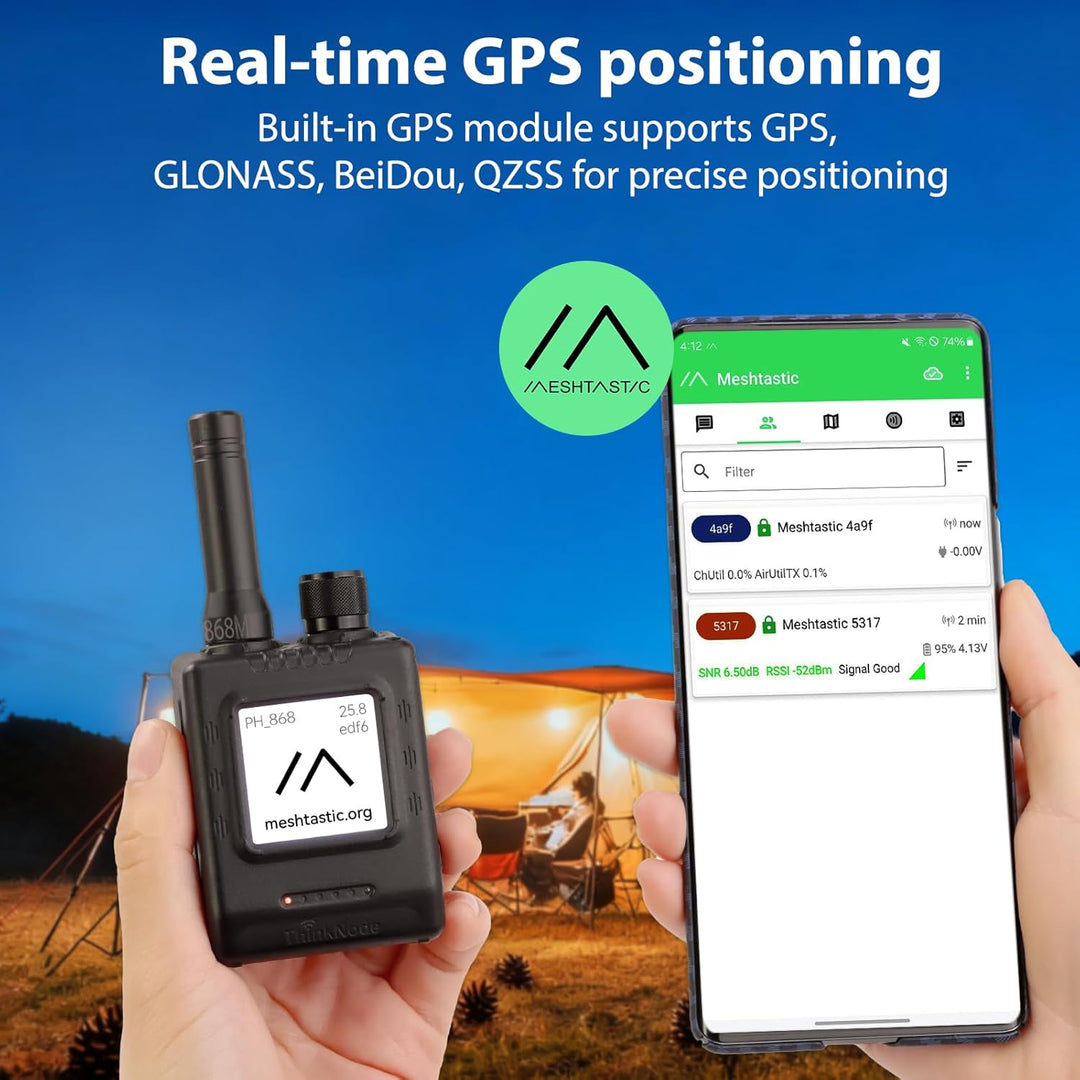 ELECROW LoRa Meshtastic Transceiver mit GPS und ESP32-S3 - ThinkNode M5 mit 1,54 Zoll EPD Bildschirm