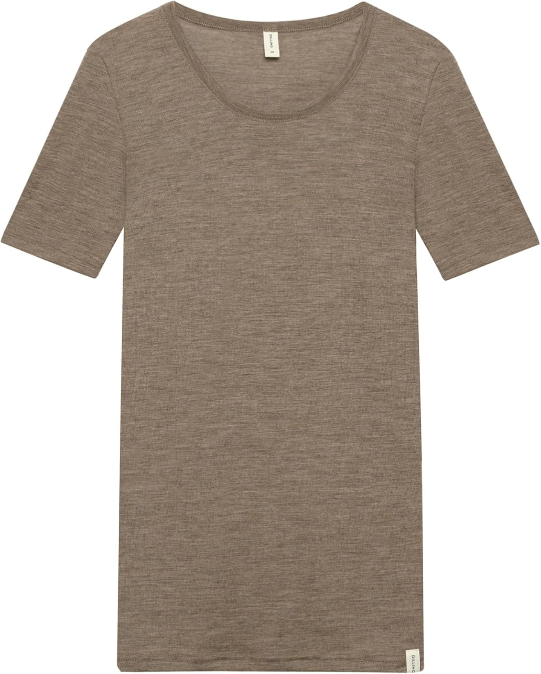 Dilling Damen T-Shirt aus Merinowolle 34 Braun Meliert, 34 Braun Meliert